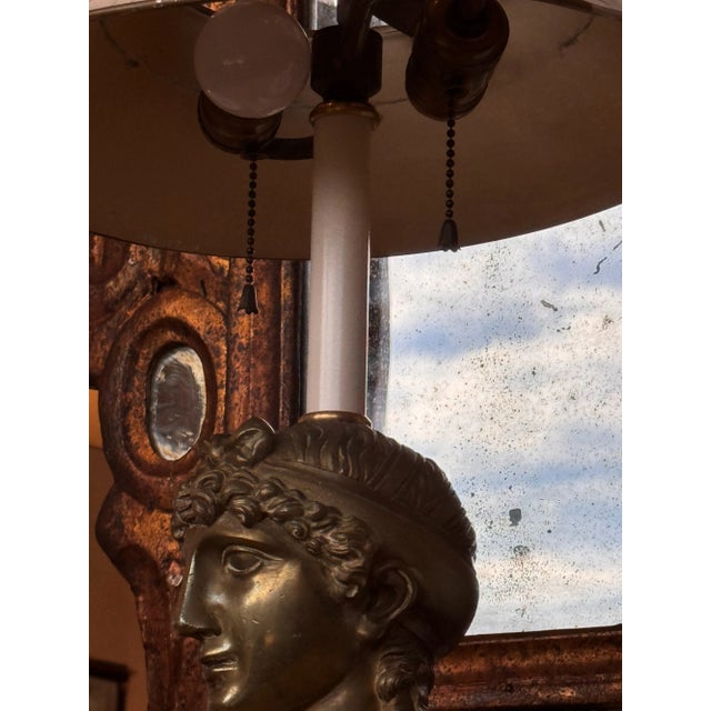 Wood 1920s Neoclassical Faux Marble Base Lamp For Sale - Image 7 of 9