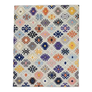 Turkish Kilim Rug Multicolor Handmade Modern Flatweave 8'5" X 10'7"