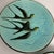 Blue Set of 4 Antique Majolica Swallow Plates For Sale - Image 8 of 10