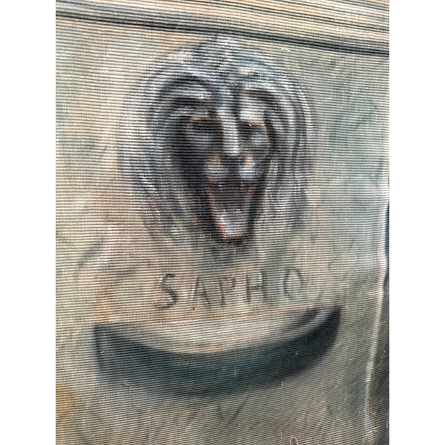 Original Mid Century Classical Portrait of Sappho For Sale - Image 4 of 9