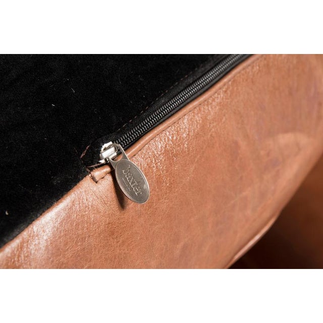 Leather Chairs with Ottomans from Baxter, Set of 4 For Sale - Image 14 of 18