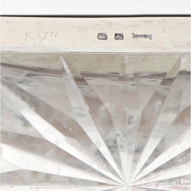 Glass Antique German Silver Overlay & Etched Glass Barware Decanter For Sale - Image 7 of 10