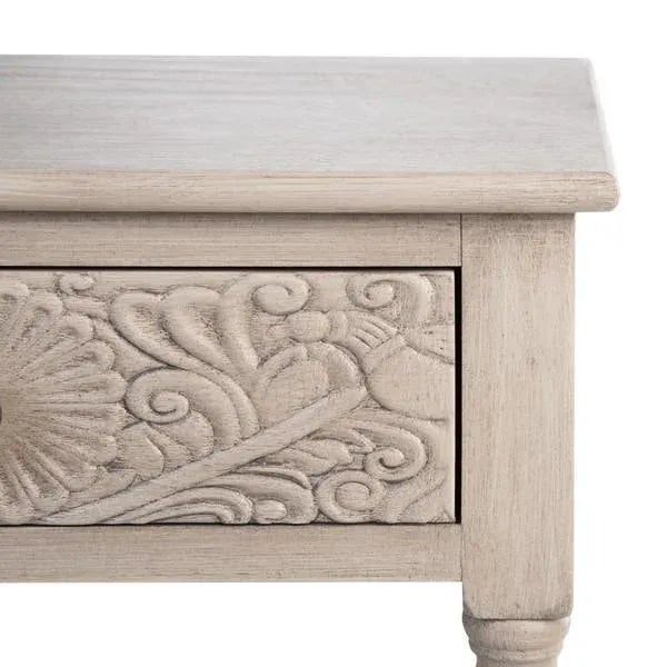 Josie 1 Drawer Accent Table - Greige For Sale - Image 9 of 11