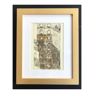 1950s Pierre Bonnard Framed Lithograph 131 Coin De Rue Vue D’en Haut For Sale