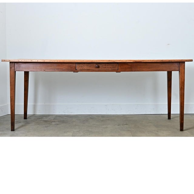 French Provincial French 19th Century Pine Farm Table For Sale - Image 3 of 11