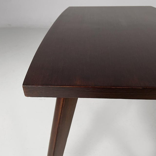 Brown Mid-Century Modern Italian Coffe Table in Dark Wood, 1960s For Sale - Image 8 of 15