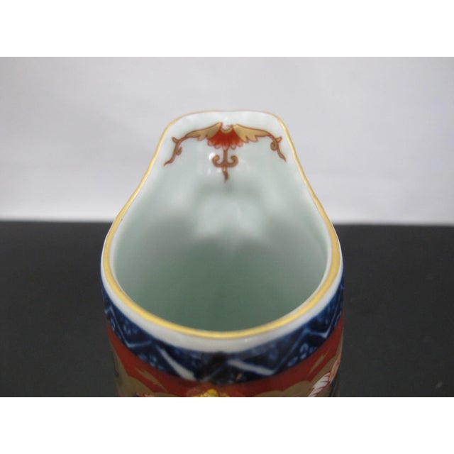 Ceramic Kisen Kiln Japanese Imari Gokunishiki Porcelain Face Spout Creamer Pitcher For Sale - Image 7 of 9