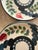 1990s Set of 5 Hand Painted Studio Pottery Plates Signed P Silkotch 1993 Mississippi Folk Art 7 7/8 Inch Salad Plates For Sale - Image 5 of 10