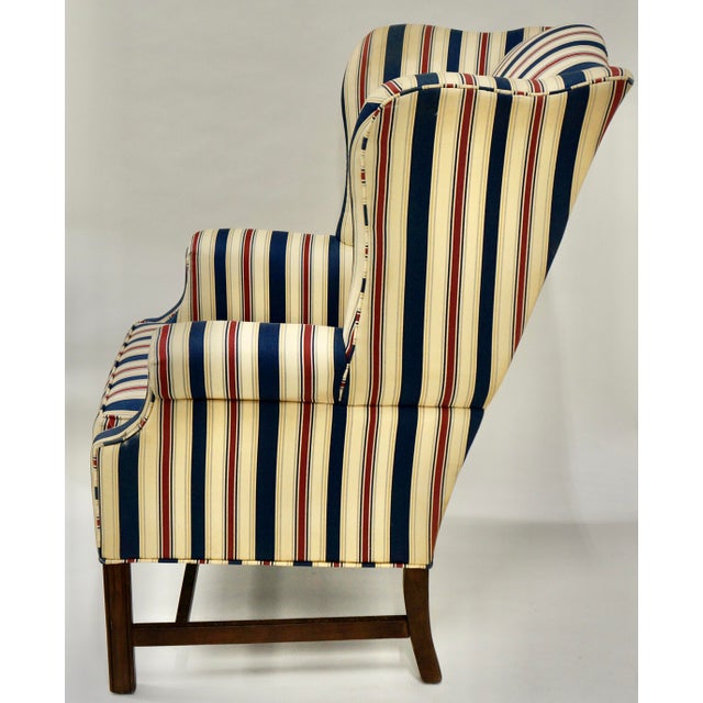 Ethan Allen Traditional Wingback Armchair by Ethan Allen For Sale - Image 4 of 7