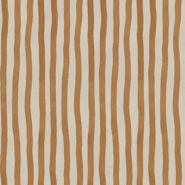 ARTIST'S STRIPE Wallpaper - Amber For Sale