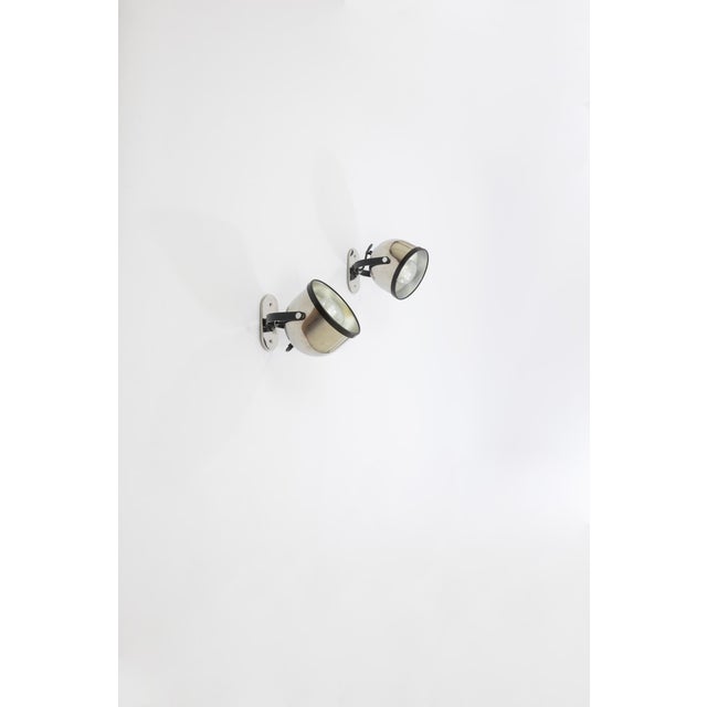 1970s Wall Lamps by Gae Aulenti and Livio Castiglioni for Stilnovo, 1970s, Set of 2 For Sale - Image 5 of 7
