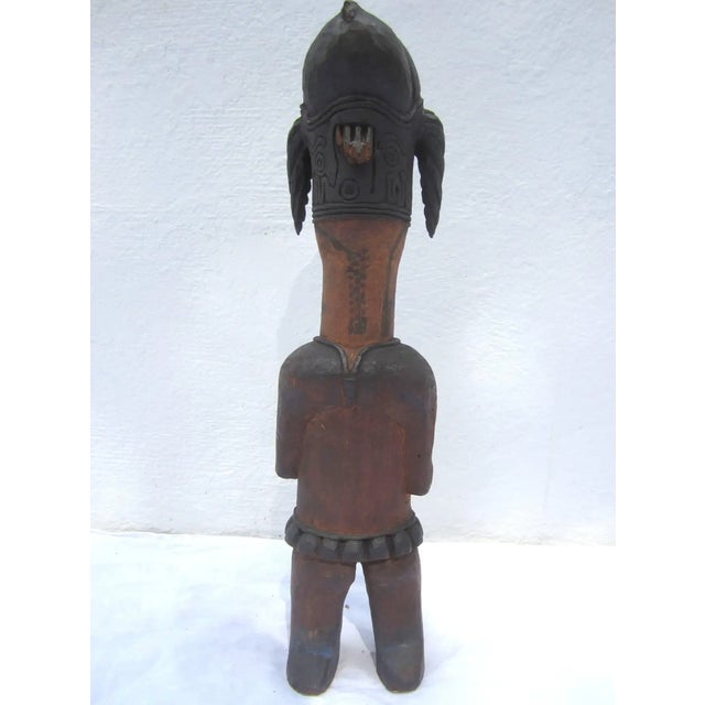 Tribal Early 20th Century Tribal Wood Carved Statue For Sale - Image 3 of 5