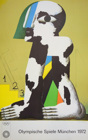 Horst Antes, JO Munich 1972, Lithograph