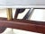 Late 20th Century Gio Ponti Style Italian Modern Bench With Sculptural Wood Base and Brass Accents For Sale - Image 10 of 13