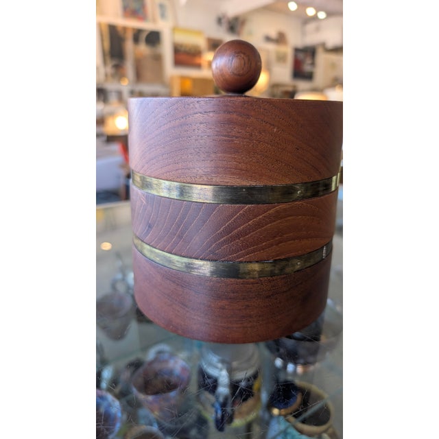 Wood 1960s Mid-Century Modern Wooden Ice Bucket For Sale - Image 7 of 12