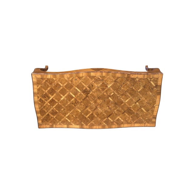 Wood 1950s Italian Marquetry Coffee Table With Carved Legs For Sale - Image 7 of 11