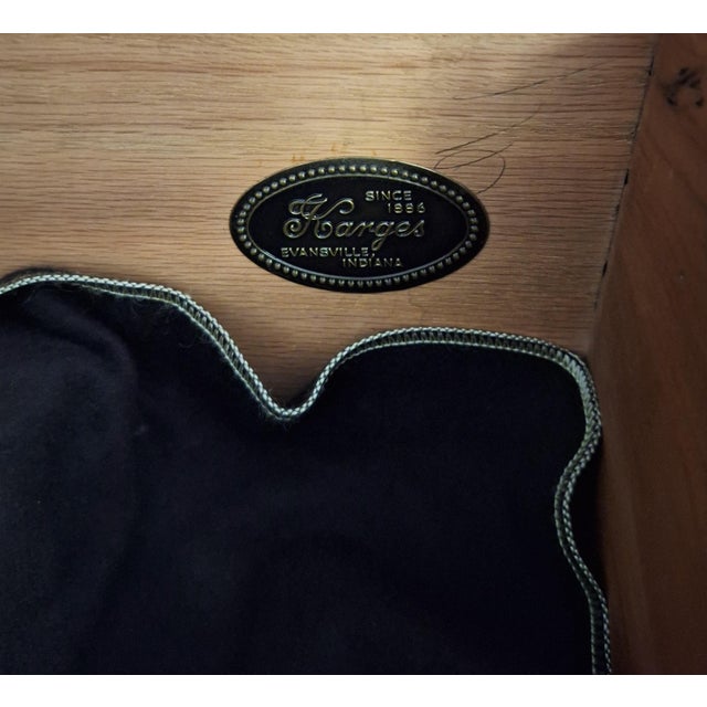 1980s Karges Black Lacquer Japanese Chinoiserie Glass Top Credenza Cabinet For Sale - Image 9 of 11