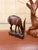 Vintage Hand-Carved Wooden Antelope Sculptures – African Safari Style Decor, Organic Modern Pair For Sale In Des Moines, IA - Image 6 of 7