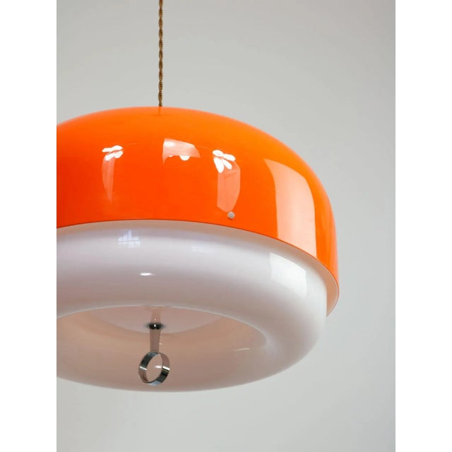 Guzzini Rare Large Medusa Pendant Lamp in Orange from Guzzini, 1970s For Sale - Image 4 of 18