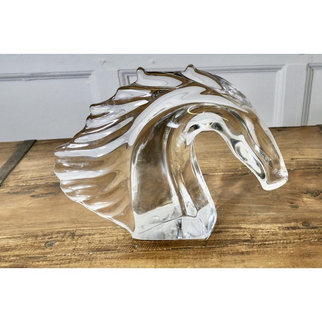 Crystal Head of a Horse from Daum of Nancy, France, 1960s For Sale - Image 9 of 9