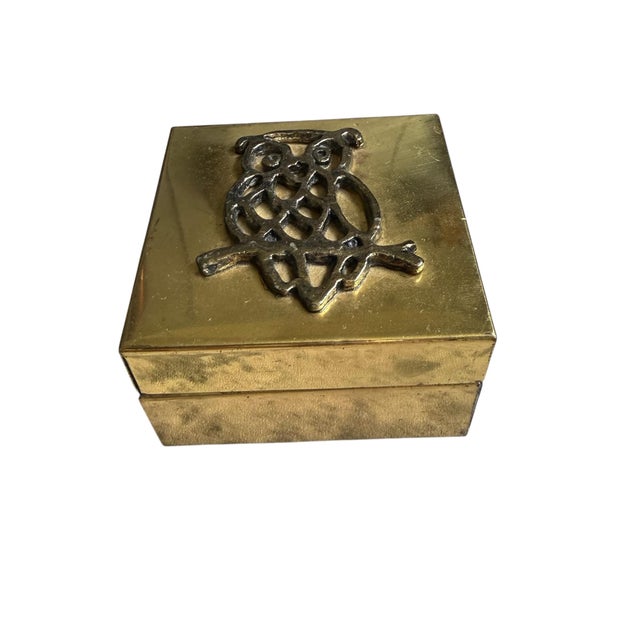 Bring a touch of wisdom and charm to your home with this vintage solid brass box featuring a beautifully detailed openwork...