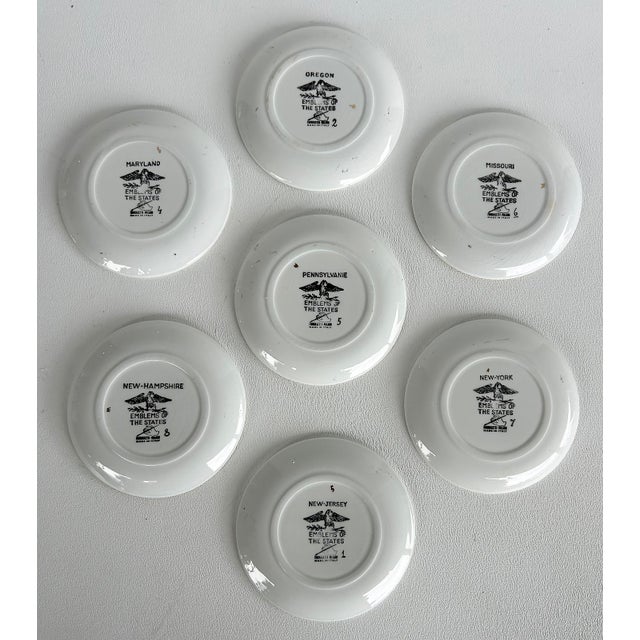 Piero Fornasetti 1950s Emblems of the States Coaster Set of 7, Italy For Sale - Image 11 of 11