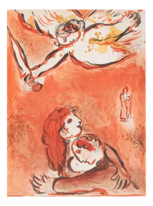 Marc Chagall, The Face of Israel, Lithograph, 1960