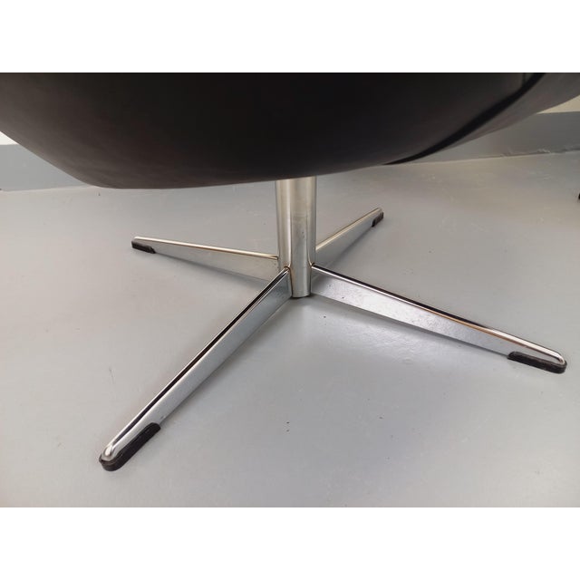 Vintage Scandinavian Swivel Chairs in Imitation Leather and Chrome, 1970s, Set of 2 For Sale - Image 18 of 18