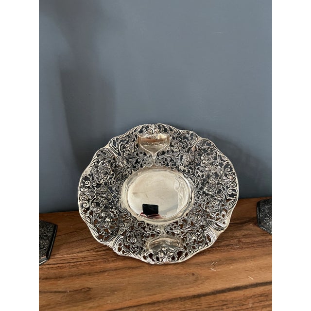 1970s Godinger Repousse Filigree Silver Plated Bowl For Sale - Image 11 of 11