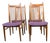 Large Danish Teak and Fabric Dining Chairs in the style of Arne Vodder, 1960s, Set of 4 For Sale