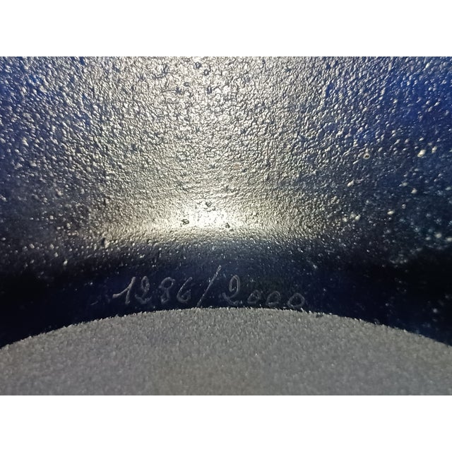 Blue Rare 1969-1970 Daum France Pâte-De-Verre "Four Seasons" Plates by Raymond Corbin - Set of 4 1969-1970 Cobalt Blue/Amethyst Purple/Amber/Emerald Green For Sale - Image 8 of 12