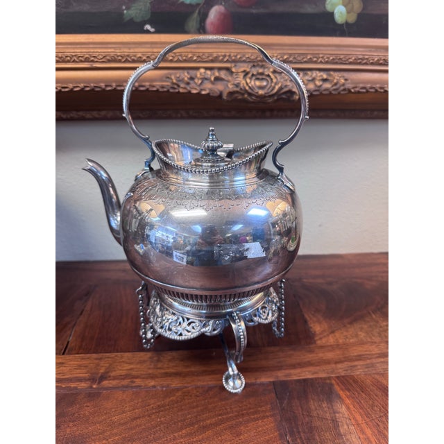 Metal Antique Victorian Silver-Plate Assembled Tea and Coffee Service, Set of 5 For Sale - Image 7 of 11