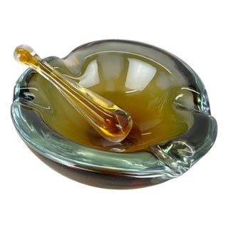 Large Murano Glass Shell Bowl, Italy, 1970s For Sale