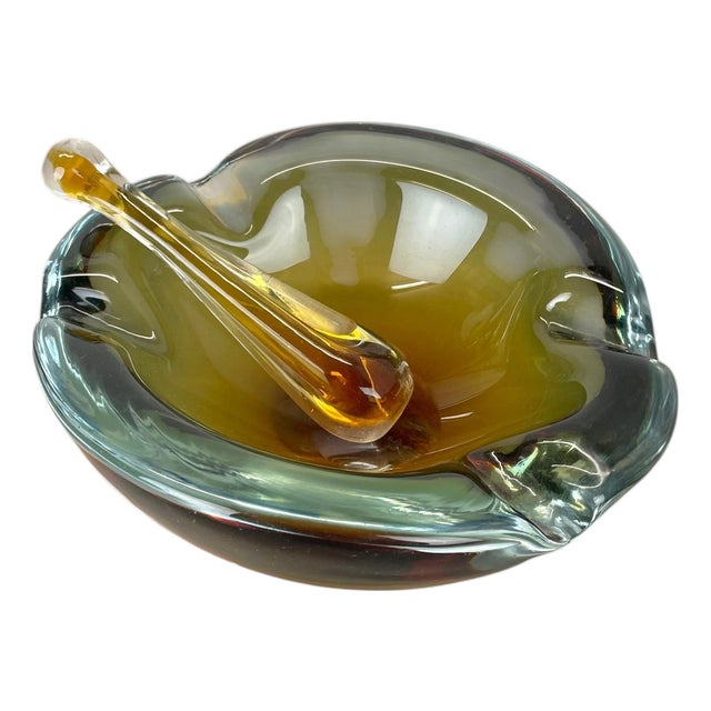 Large Murano Glass Shell Bowl, Italy, 1970s For Sale