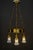 Hammered Art Deco Chandelier with opaline glass shades, Vienna, around 1920. Polished and stove enameled. Original old...