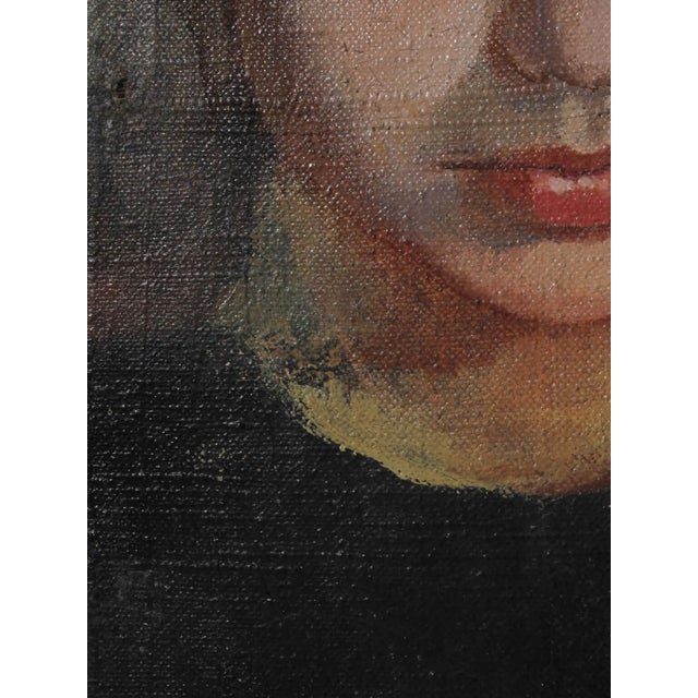A Portrait of a Young Woman, Oil on Canvas, Early 20th Century, in Good conditions. Designed 1890 to 1919