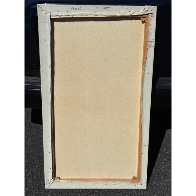 1980s Era Original Oil on Canvas in the Style of Kandinsky For Sale - Image 11 of 11