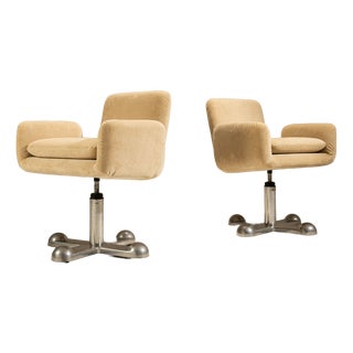 Planula Swivel Armchairs by Ettore Sottsass, Italy, 1970s, Set of 2 For Sale