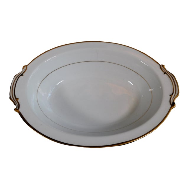 1940s Noritake Goldcroft Oval Serving Bowl For Sale