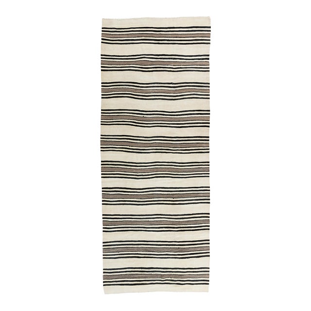 Vintage Turkish Kilim Runner Rug 4ft 4in X 13ft 11in For Sale