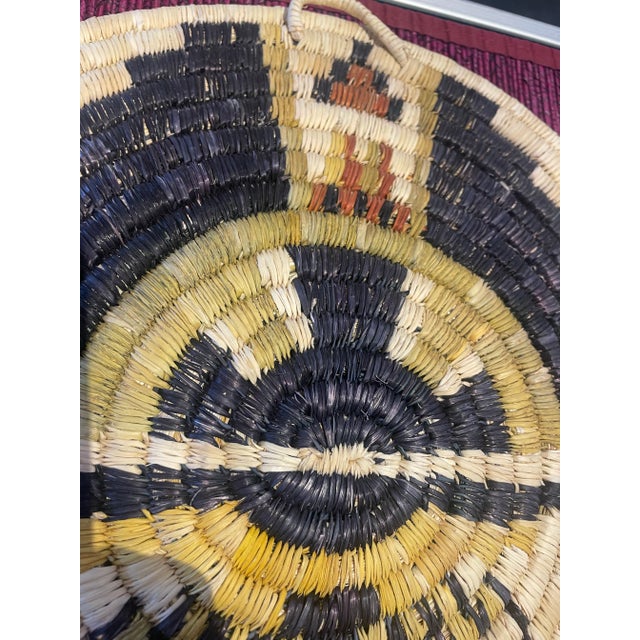 1930s Vintage Hopi Hand Woven Crow Mother Plaque Native American South West Beautiful For Sale - Image 4 of 10