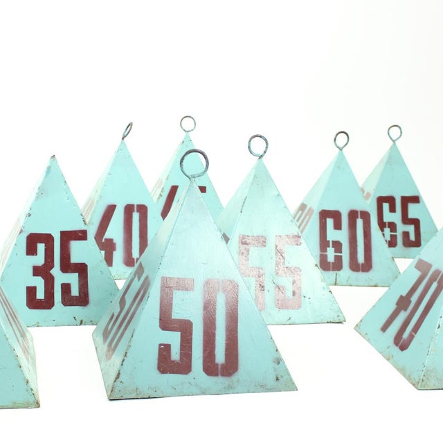 Vintage Steel Measurement Pyramids, Czechoslovakia, 1940s, Set of 9 For Sale - Image 3 of 10