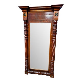 1940s Mahogany Federal Mirror For Sale