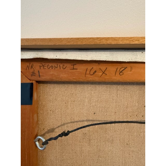 Mid 20th Century Vintage Original Oil Painting "Near Peconic" by Listed Artist Don Resnick For Sale - Image 5 of 6