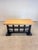 Late 20th Century Ebonized Oak Extension Dining Table With Lattice Pedestal Base For Sale In Houston - Image 6 of 13