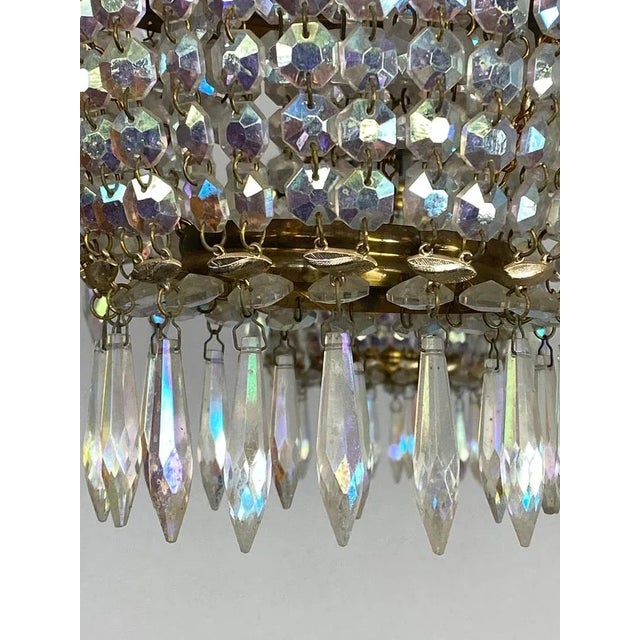 Vintage Crystal Chandelier, 1960s For Sale - Image 4 of 11