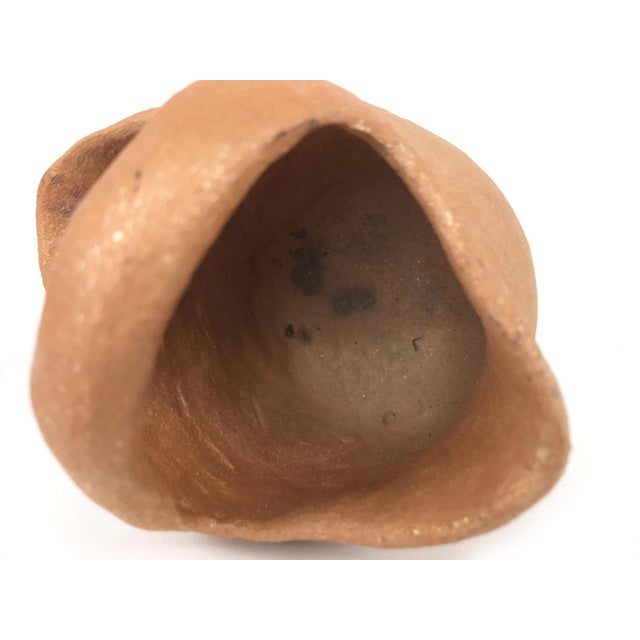 Brown Taos Pueblo Micaceous 5.25" Clay Pot W Handle Native American Pottery For Sale - Image 8 of 8