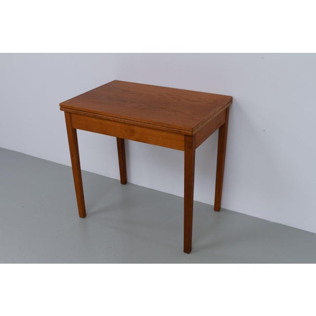 Brown Mid-Century Danish Compact Folding Oak Dining Table attributed to Børge Mogensen, 1950s For Sale - Image 8 of 18