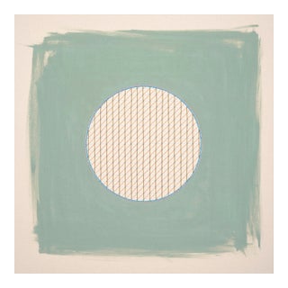 Sage Green Neutral Geometric Abstract Art Print by Emily Keating Snyder | 20 X 20 Unframed Print For Sale