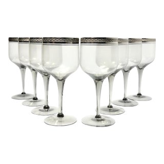 1970s Tiffin-Franciscan “Indigo” Water Glasses - Set of 8 For Sale